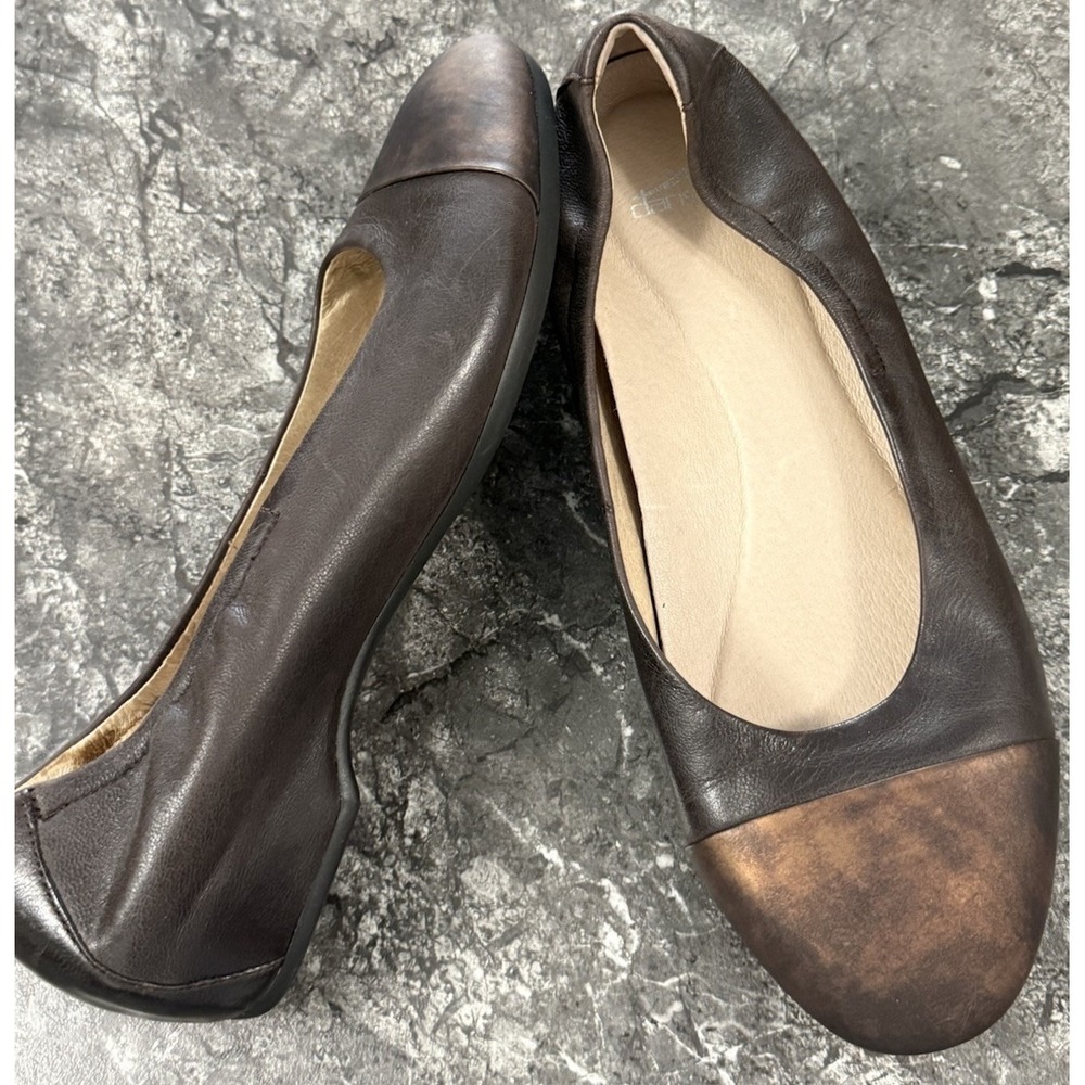 Dansko‎ Womens Lisanne Ballet Hidden Wedge Comfort Flat Chocolate Copper Sz 11 - Picture 2 of 10